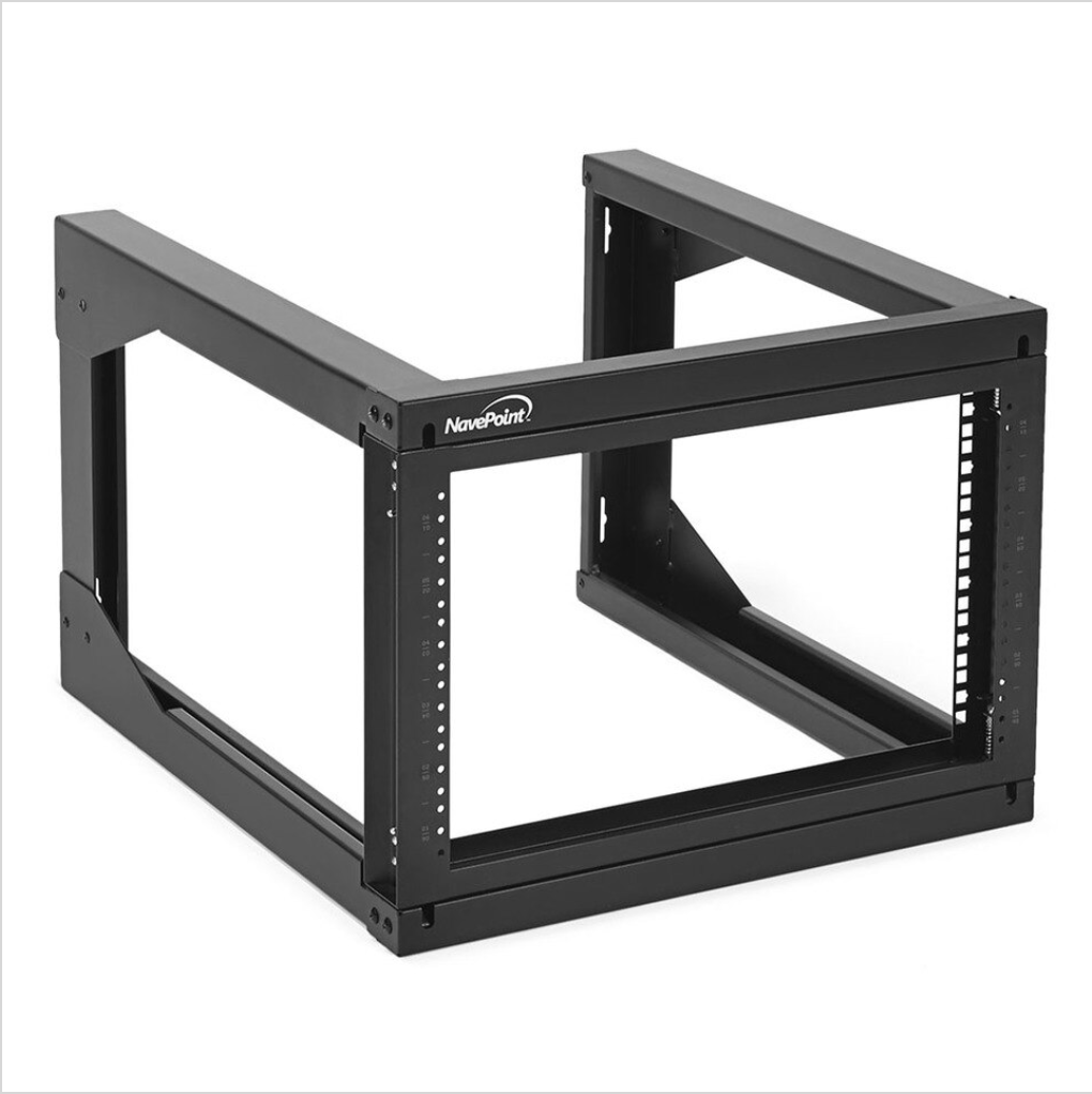 18U Adjustable Depth Open Frame Swing Out Wall Mount Rack - 301 Series,  Flat Packed