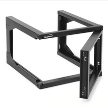 Load image into Gallery viewer, 6U Swing Gate Wallmount Open Frame Rack with 18in Depth