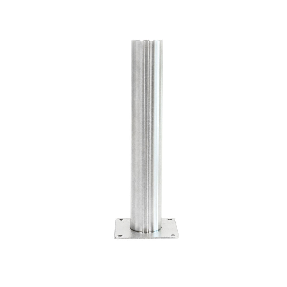 STAINLESS STEEL 2” X 12″ POST WITH WITH MOUNTING PLATE